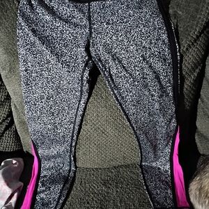 lululemon athletica Black and Pink Patterned Leggings
